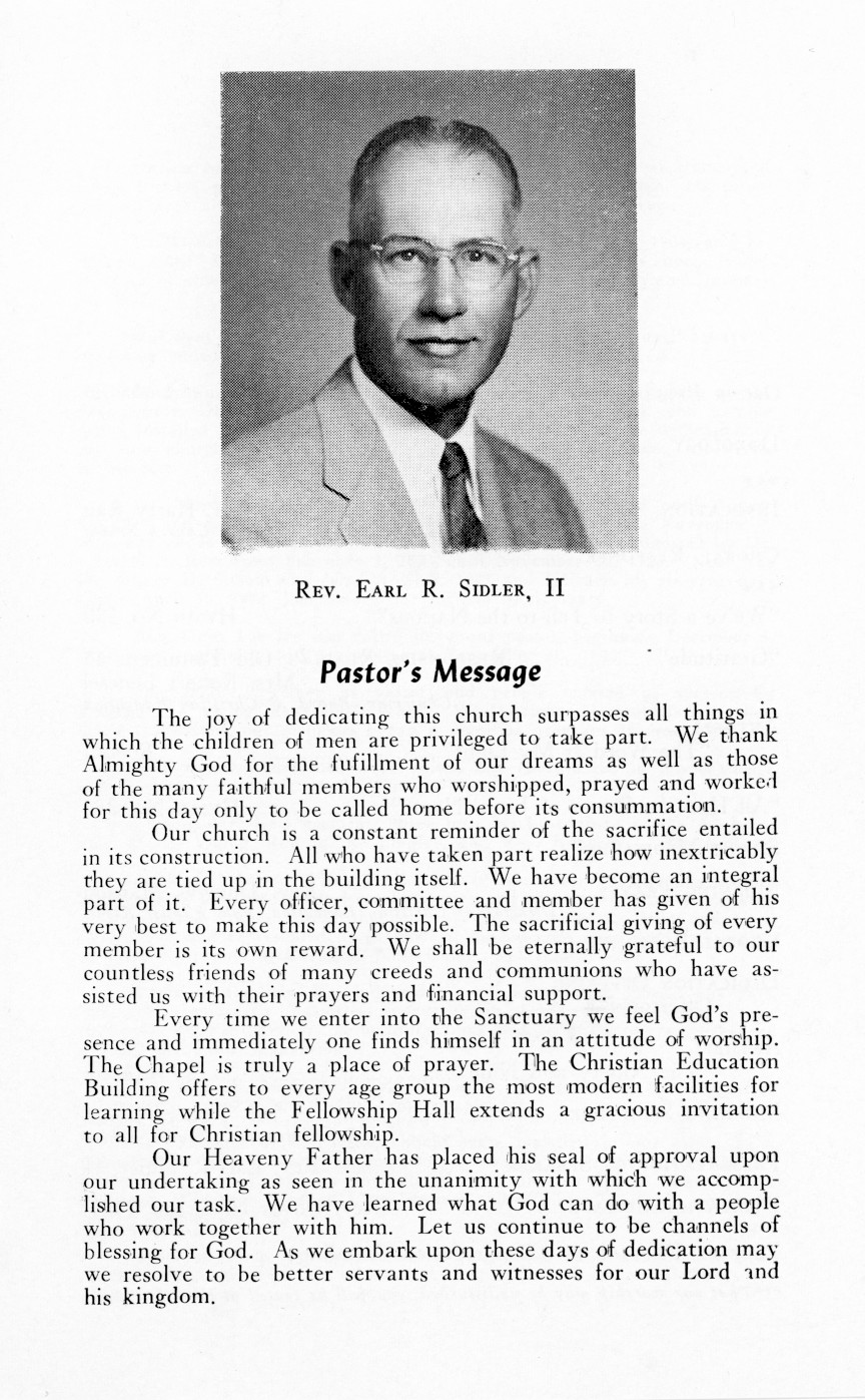 Wilkinsburg Baptist Church Dedication Services